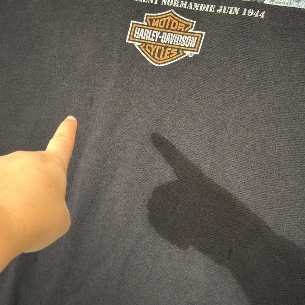 Harley Davidson Normandy D Day 1944 T Shirt Mens 2XL WWII Military France